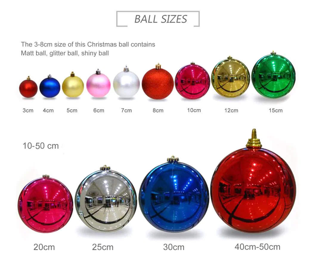 Wholesale Christmas Decoration 6cm Plastic Ball for Christmas Tree Hanging Decoration