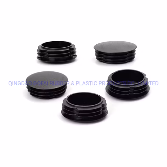 Hochwertige, runde Endkappe mit Kunststoffeinsatz für Edelstahlrohre / 32 mm, 38 mm, 10 mm